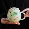Osmanthus Cat Ceramic Cap Filter Office Home Tea Separation Cup High Beauty Personal Use Masters Cup