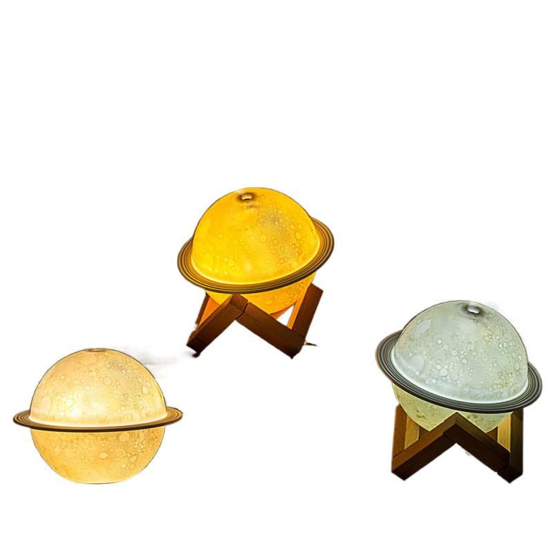 Planet Mini Humidifier & Night Light: Multifunctional, Silent Spray, Ideal for Bedroom Decor & Gifts