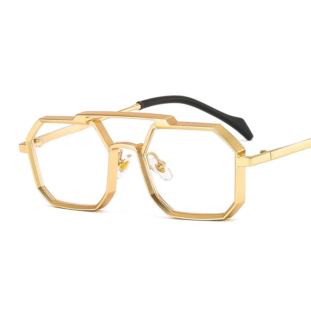 Punk Metal Polygon Sunglasses Men and Women Personality European and American Fashion Sunglasses