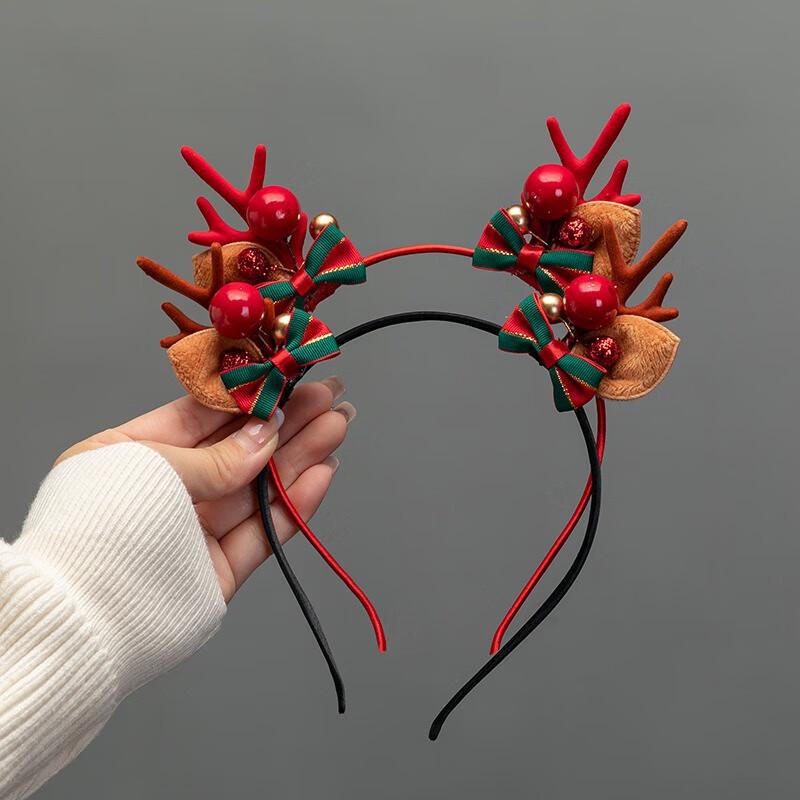 Набор Рождественских ободков с оленьими рогами