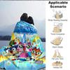 1pc Unikitty Characters Cozy Print Blanket Lightweight Warm Flannel Throw Blanket For Sofa, Bed, Living Room