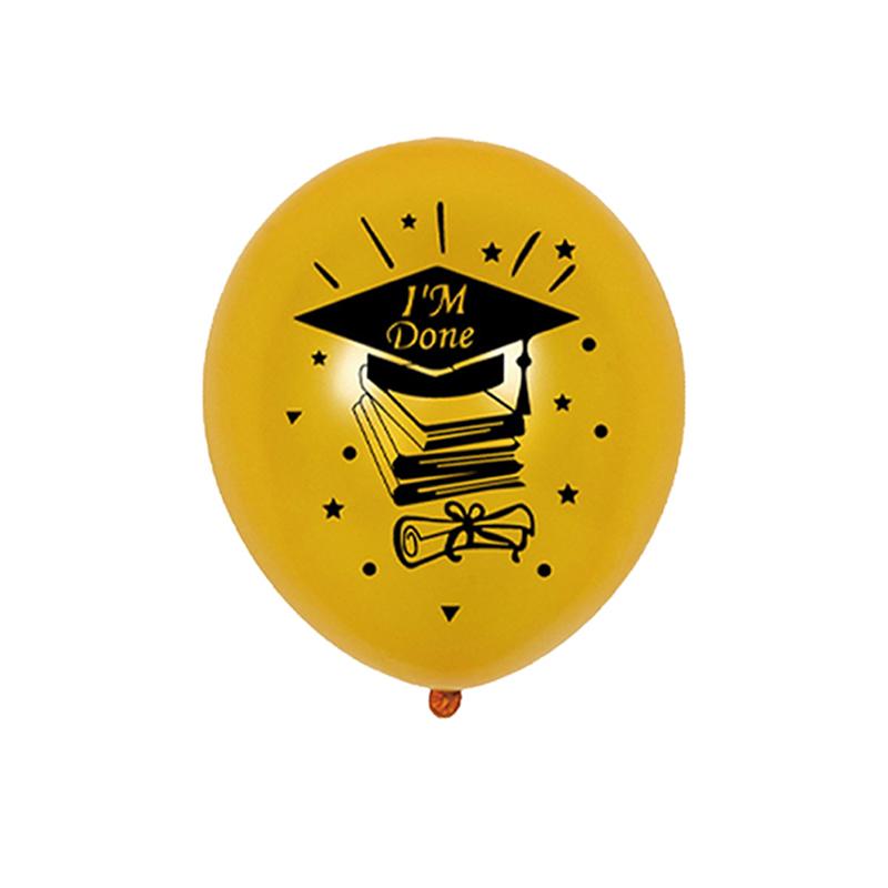 

20 шт. Украшения С Днем Выпуска Черно-золотой шар с конфетти Для поздравления Школьный Выпускной вечер в колледже Подарок выпускнику 1