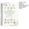 Watercolor Painting Workbook Kids Adults Beginners Watercolor Coloring Book 15 Paintings Botanical Plants Animal Painting Book
