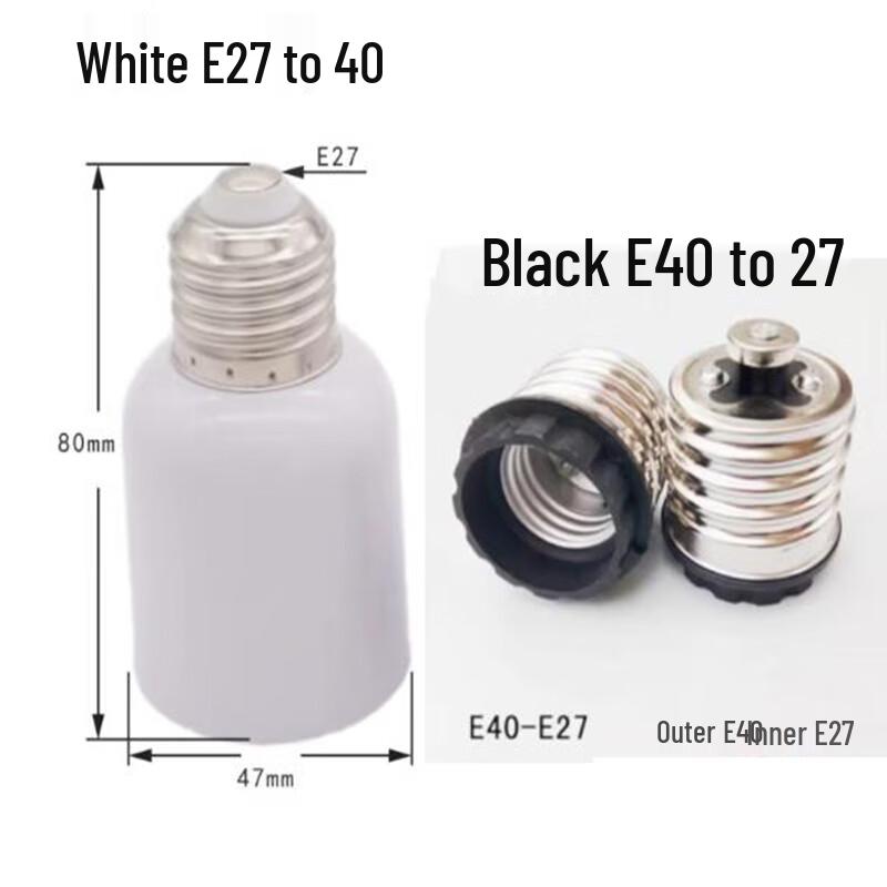Gongwo E27 to E40 Light Bulb Socket Adapter 10-pack