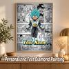 Dragon Ball Vegeta Custom Name Diamond Painting Personalized 5D Full Drill DIY Diamond Art Home Decor