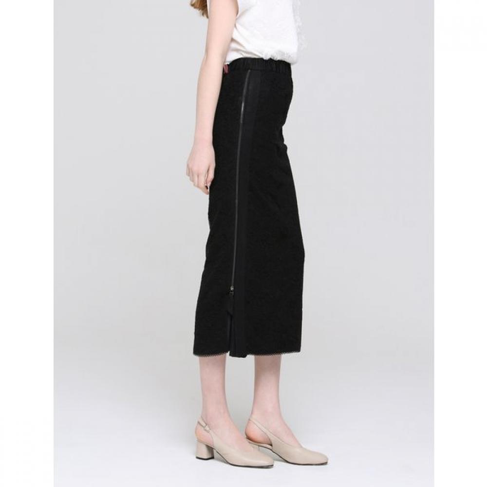SON JUNG WAN Side Pleats Lace Skirt Zsk6262041