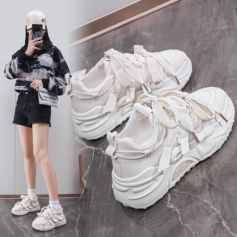 Fashion Korean Fashion Women's Sneakers Chunky Casual Running Shoes Outdoor Breathable Non Slip Training Shoes Trend Women Shoes Zapatos