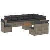 Vidaxl 11-Cz. Set di Mobili da Giardino con Cuscini, Rattan PE Grigio