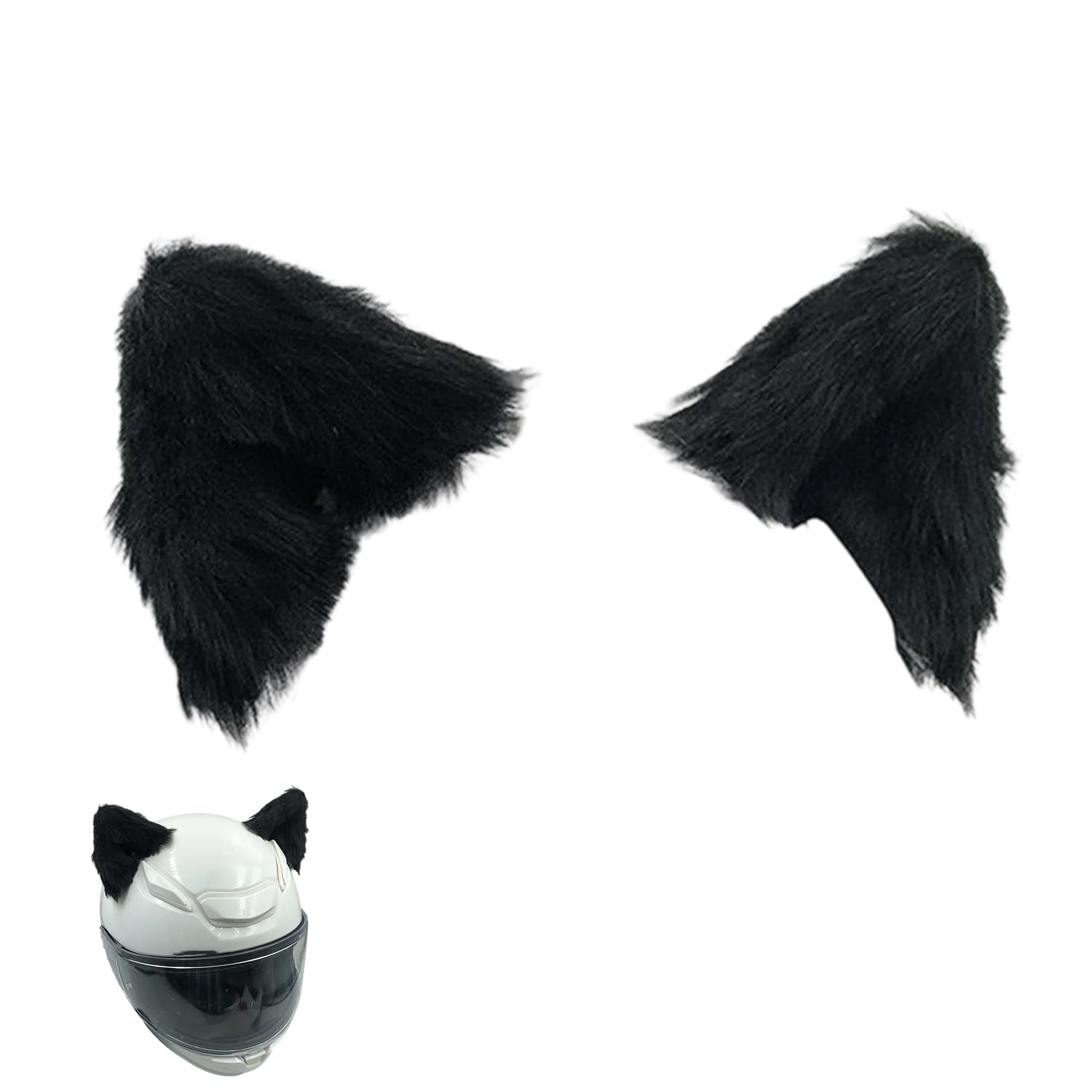 TVETE Плюшевые Кошачьи Уши Головной Убор с Кошачьими Ушами Милый Мотошлем Кошка Кошка Послепродажный Клей