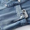 Giacca di Jeans da Donna a Singolo Petto per Primavera Autunno Capo d'Abbigliamento Casual Top da Cowboy Femminile