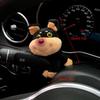 Car Puppy Plush Bee Dog Doll Clutch Decor Car Wiper Turn Signal Switch Decoration Car Wiper Doll Car Interior Accessories