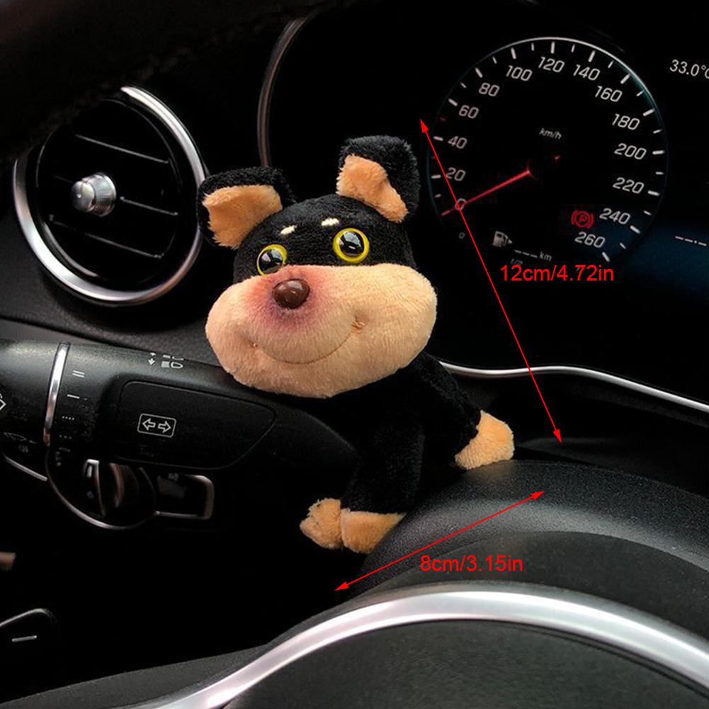 Car Puppy Plush Bee Dog Doll Clutch Decor Car Wiper Turn Signal Switch Decoration Car Wiper Doll Car Interior Accessories
