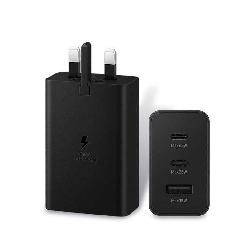 S22 65W Fast Charger for Samsung - Dual Port (USB-C & A) with UK/EU/US Specs