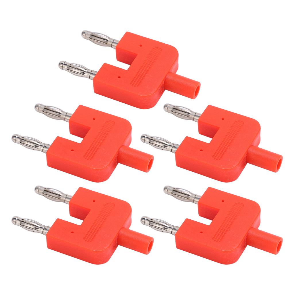 5Pcs Dual Banana Plug Double Row 1 Female To 2 Male Strong Connectivity Good Conductivity Banana