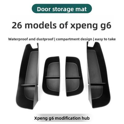 TPE Car Storage Box for XPENG G6 2026 Door Storage Bin Front and Rear Door Handle Storage Tray Interior Car Modify Accessories