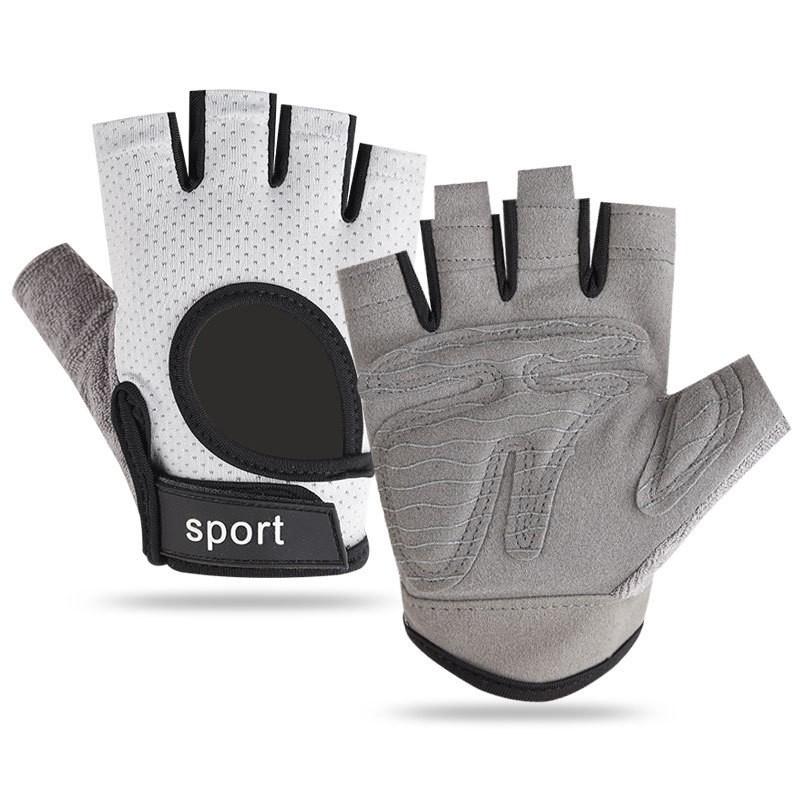 Womens Half-Finger Gym Gloves Training Cycling Hiking Pull-Up Anti-Slip Wrist Support
