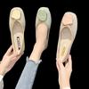 Single shoes women's 2025 spring and autumn new flat-soled one-pedal ladyshoes shallow mouth soft-soled Doudou shoes