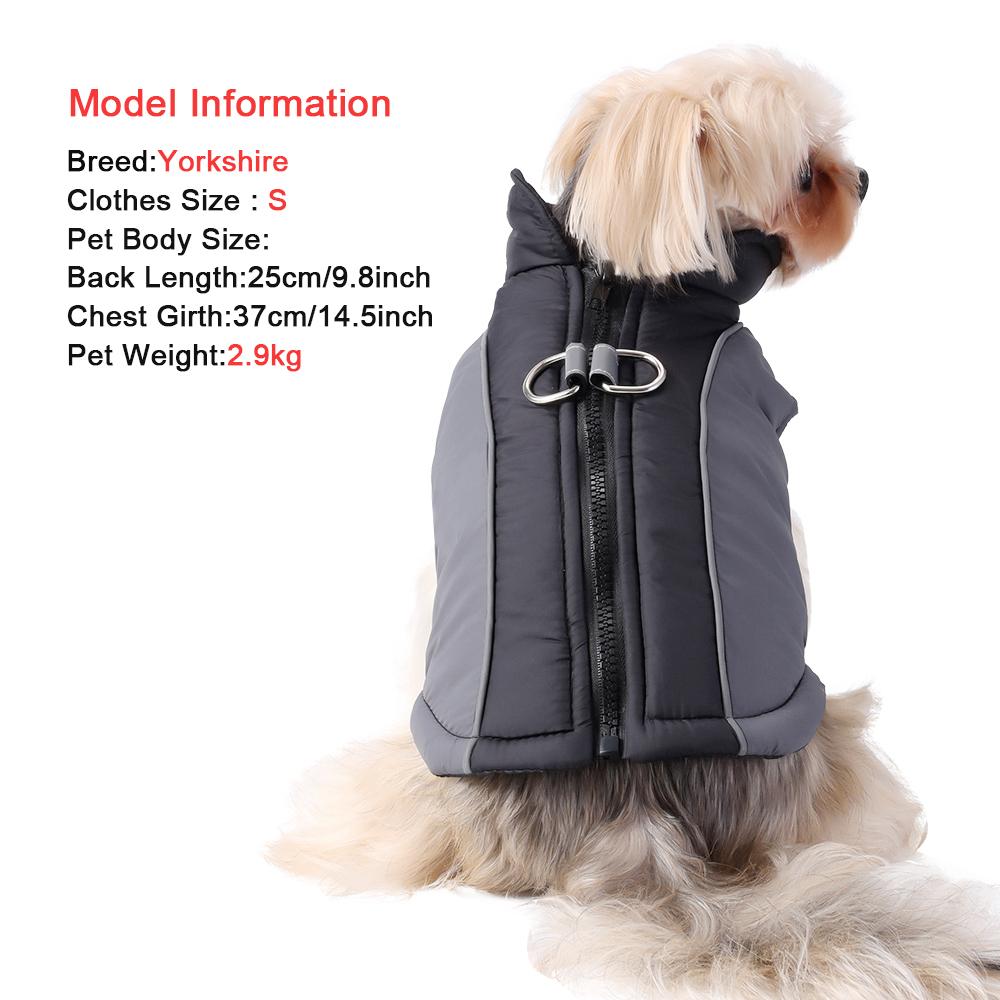 Winter Kleine Hundejacke Mantel Reflektierend Wasserdicht Haustierkleidung Gemütlich Warm Welpenkostüm Chihuahua Französische Bulldogge Weste Overall