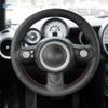 Braid Steering Wheel For Mini Hatchback Clubman Clubvan Convertible Coupe Roadster 3-Spoke Car Steering Wheel Leather Cover Trim