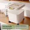 ZISIZ Transparent Wheeled Grain Storage Bin