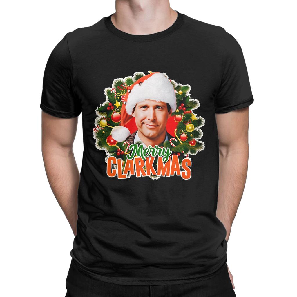 Clark Griswold Merry Christmas T Shirt Beach Cotton TShirts For Mens Fashion Print Tee Shirt Short Sleeve Street Style Clothing