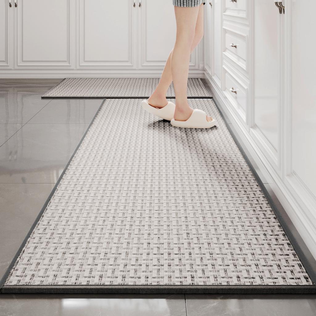 Kitchen Floor Mat Household Leave-In Wipeable Long Carpet Oil-Absorbing Water-Absorbing Dirt-Resistant Non-Slip Anti-Drop Mat