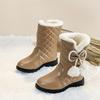Snow Boots Girls Winter Thick Warm Princess Short Boots Older Girls Easy On Thick Warm Snow Boots Little Girls
