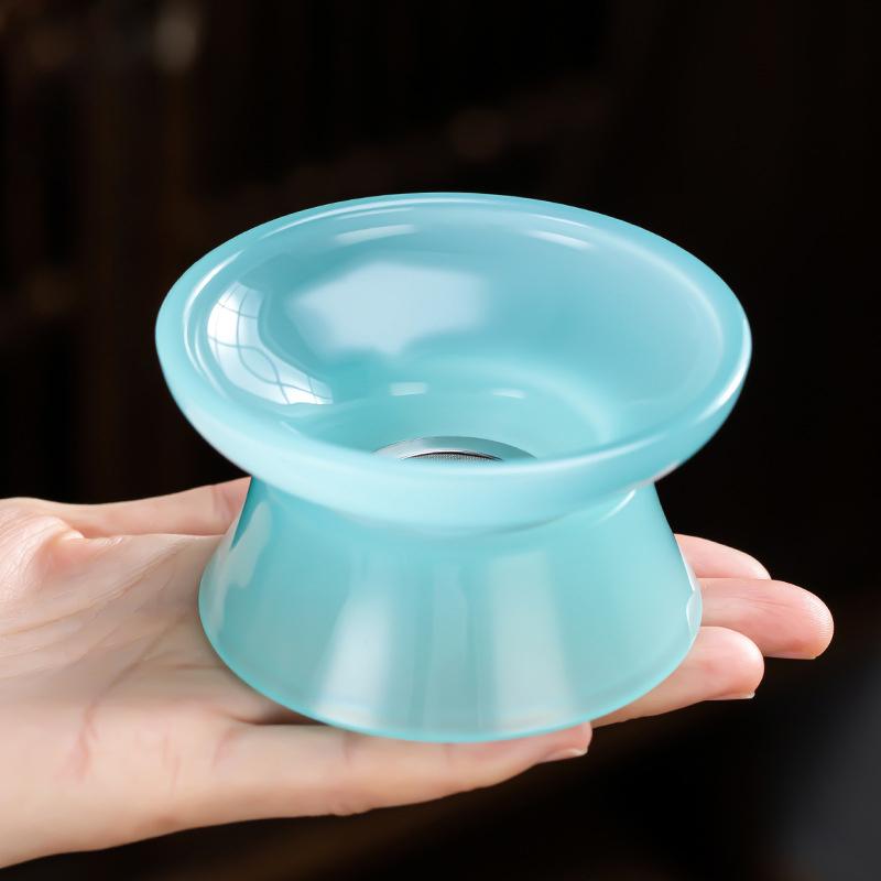 

Sky Blue Jade Porcelain Tea Strainer Stainless Steel Filter Tea Partition Tea Filter Chinese Tea Set Tea Ceremony Accessories