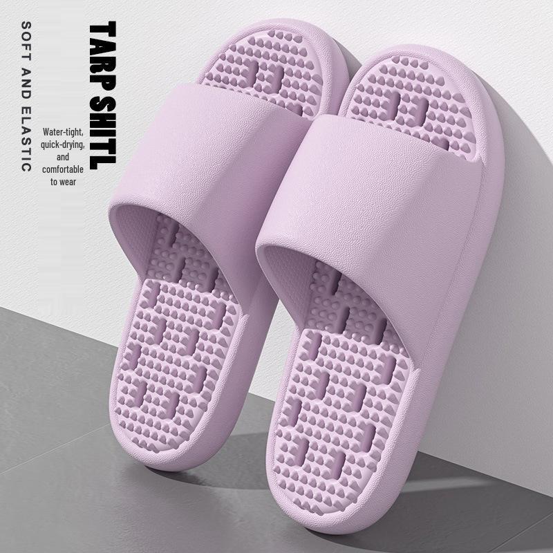 EVA Silent Non-Slip Shower Sandals: Men's & Women's Breathable Leak-Free Slippers