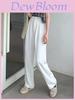 Womens Loose Fit Wide Leg Pants With Polyester Blend For Casual Office Wear
