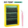 Dense Dd Curled Mixed False Eyelash Set 10-16M Curled Diy Segmented Eyelashes