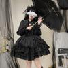 Toku and Yuu Mori Girl Lolita Gothic Tiered Jumper Princess Open Long Party Size Dress, Style, Ladylike, Skirt, Sleeves, Neck, Crossdressing, Chain,
