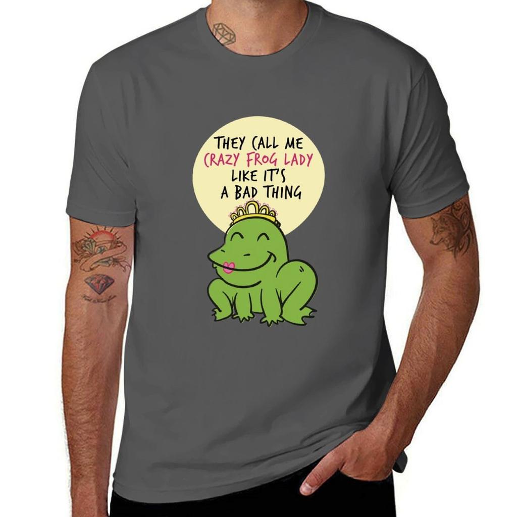 They Call Me Crazy Frog Lady Frog Amphibians Animals Lovers Funny Sayings Tshirt Daily Wear Print Tshirt