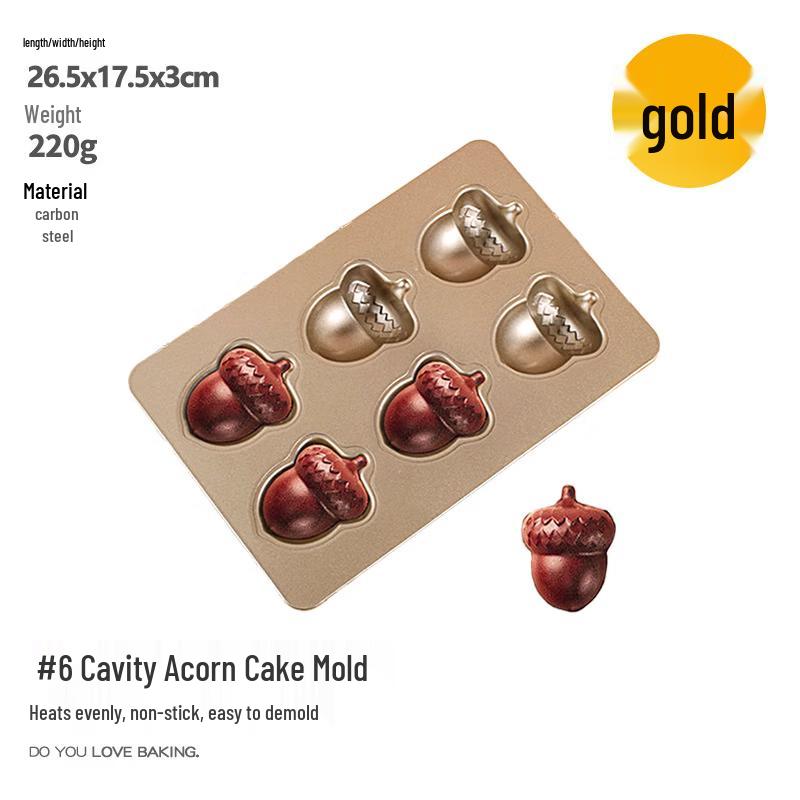 MDNG Golden Acorn Cake Baking Mold