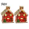 Christmas Atmosphere Enhancers 2Pcs Train Music Box with Rotating Light, Snow Village Carousel Winter Wonderland Party Favors Ornament, Battery/USB