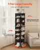 7 Tiers Rotating Shoe Rack Tower, 360° Spinning Shoe Rack, Revolving Storage Round Carousel Display, Freestanding Lazy Susan Organizer Display for