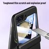 Skin Friendly Ultra Thin Matte Folding Hngle For Samsung Galaxy Z Flip 5 5G Case With Tempered Film Shockproof Protective Cover