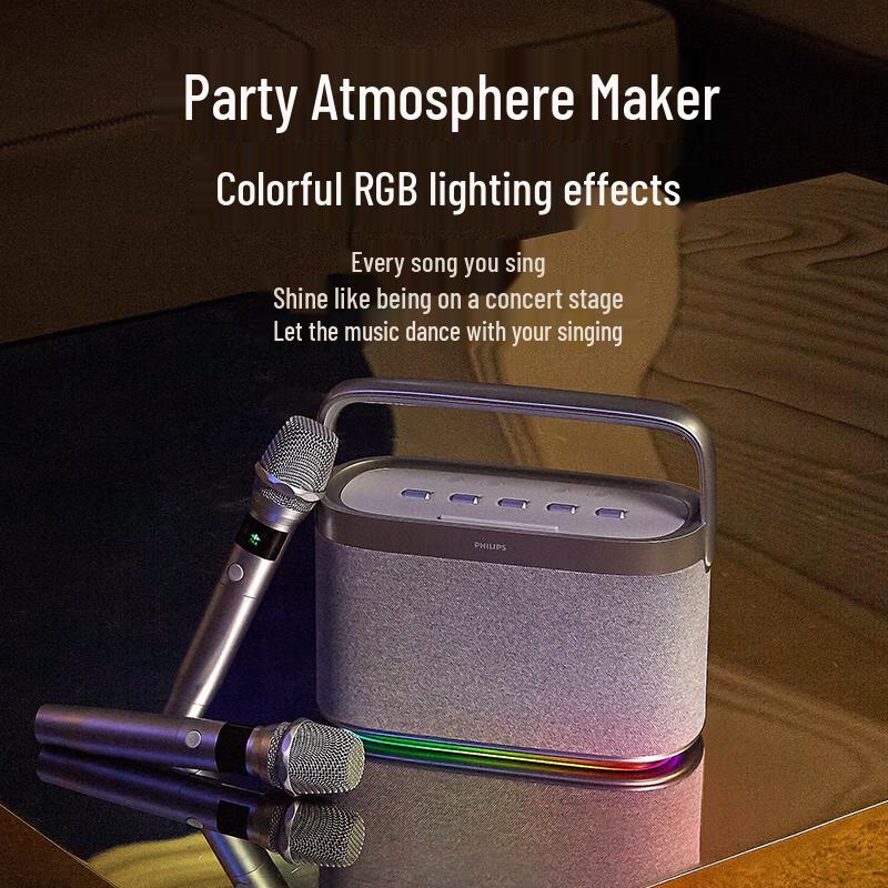 Philips TAS8110 Bluetooth Karaoke Speaker with Wireless Microphone CN plug (adapter included)