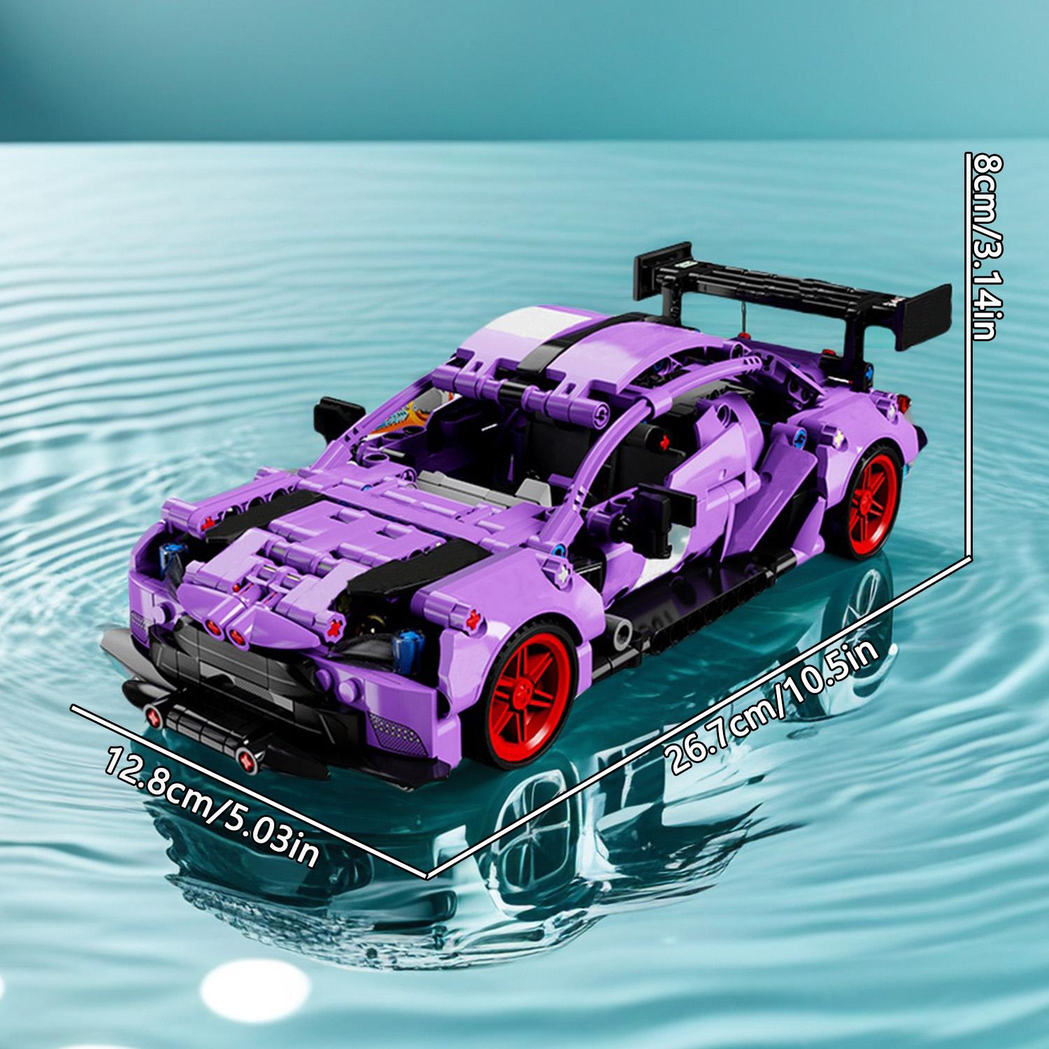 Top-Grade 595Pcs First-Class Purple Premium-Quality Supercar Top-Grade Building-Set Top-Grade Bricks Play Sets Assembly-Set First-Class