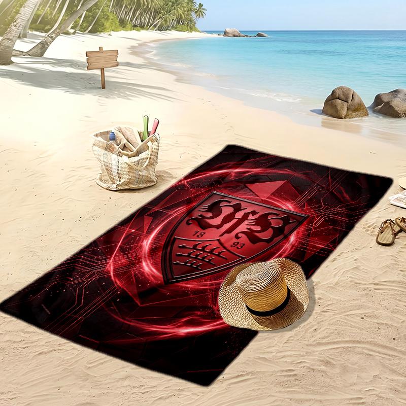 Toalla de Playa con Estampado de Fútbol VfB Stuttgart, Toalla Grande Suave de Secado Rápido para Playa, Camping, Natación