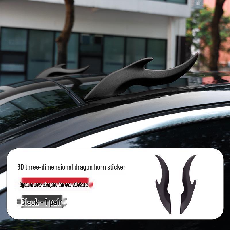 Universal Dragon Horn Car Roof Decoration: Creative Sedan Exterior Light Flow Fin Modification