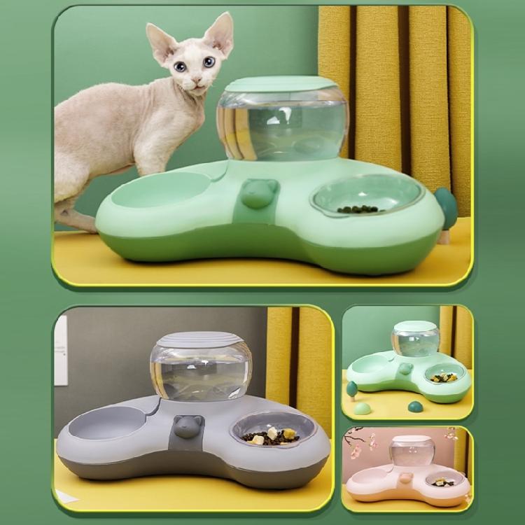 Double Pet Bowl Automatic Water Dispenser Washable Bowl Non-slip Dogs Eat Bowl