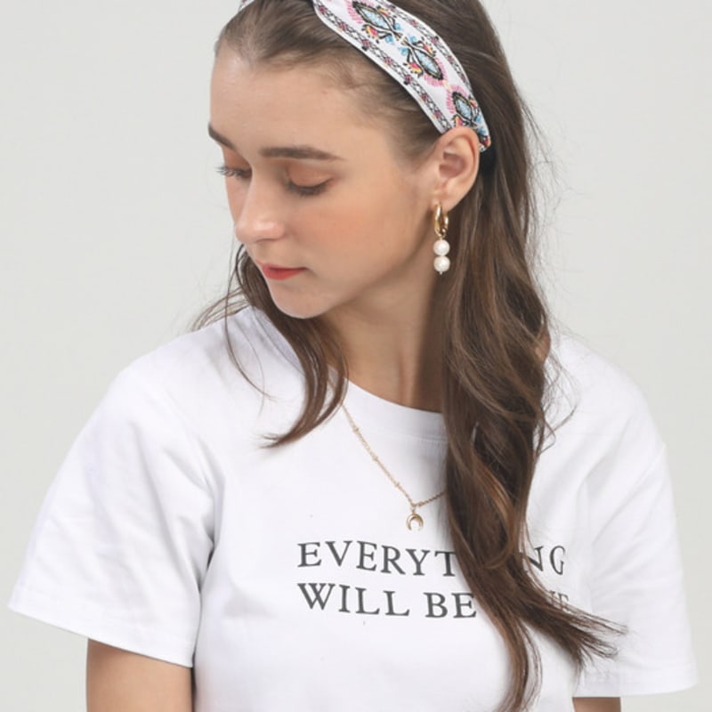 LALA Imported Lace Ethnic Hairband - WHITE