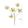 1pc Faux Plant Branch 5 Heads Butterfly Flower 47cm Home Decor Wedding Decoration Artificial Fake Flower