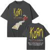 Rock Band Korn Follow The Leader Anniversary Merch T Shirt Harajuku Y2k Oversized T-shirt Men Women Gothic T-shirts