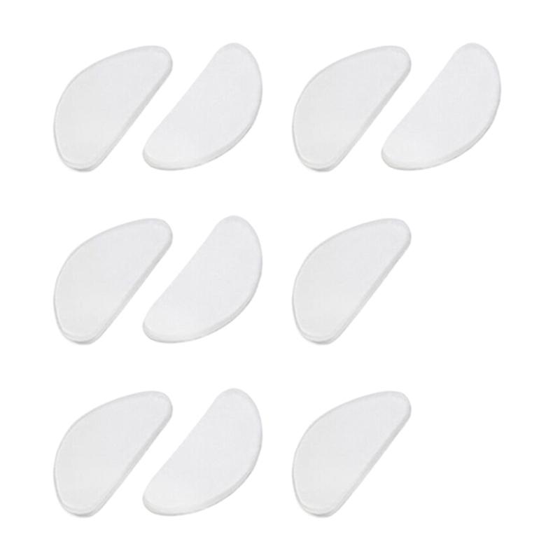 5Pairs Eyeglasses Anti Slip Nose Pads Soft Silicone Self Adhesive Glasses Nose Holder Long Lasting Spectacles Nose Support