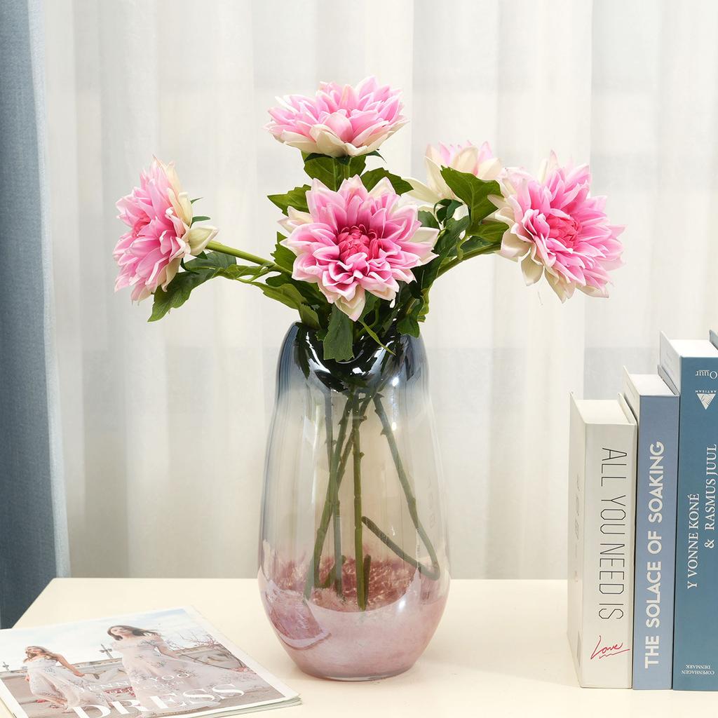 Hochwertig wirkender Dahlien-Simulationsstrauß Wohnzimmer Hotel Dekoration Schmuckstück Hochzeitsfotografie Requisite Kunstblume