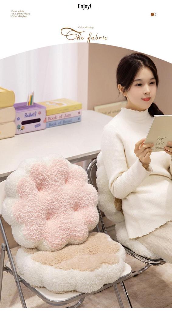 Multicolor Round Non-Slip Macaron Seat Cushion for Home or Office Chair