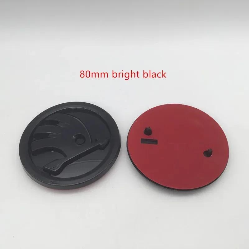 AAAAD1 90mm 80mm FIT for SKODA Octavia Kodiaq Karoq Car Front Head Hood Bonnet Emblem Rear Tail Trunk Sticker Badge Styling Accessories