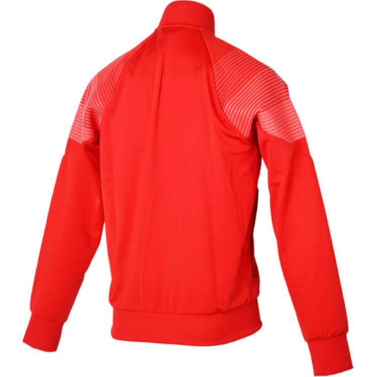 Adidas Striped Logo Print Jacket Men Jacket Red CW8705